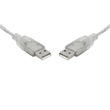 8WARE USB 2.0 Cable 2m A to A Male to Male Transparent